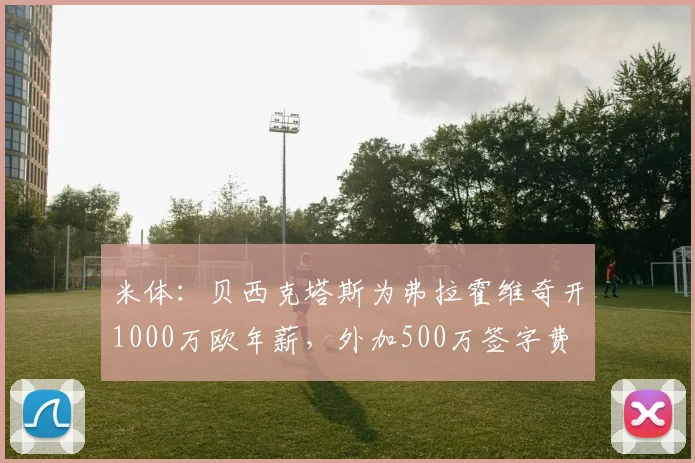米体：贝西克塔斯为弗拉霍维奇开1000万欧年薪，外加500万签字费